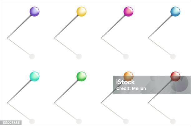 Colorful Map Pins Multicolor Paper Attach Needle Holder Note Pointer ...