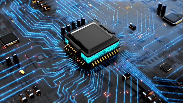 CPU 5G Circuit Board Background