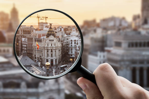 istock Magnifying glass focusing Madrid 1332288895