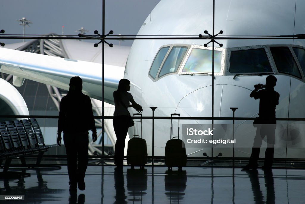 Warten auf dem Flug - Lizenzfrei Abflugbereich Stock-Foto