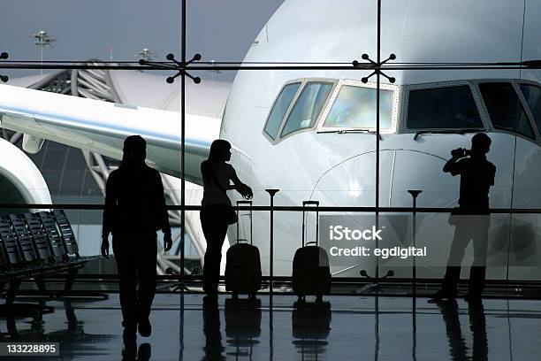 Waiting For The Flight Stock Photo - Download Image Now - Airplane, Airport Departure Area, Adult