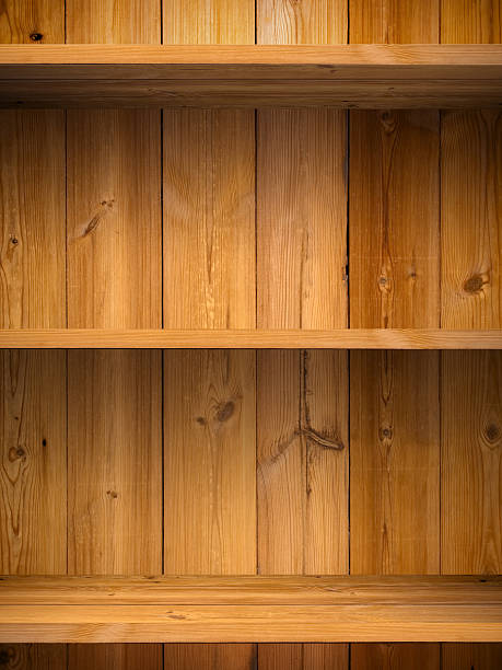 istock An empty wooden shelf suitable for books 133229640