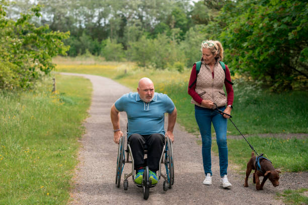 istock Morning Dog Walk With My Friend 1332297061