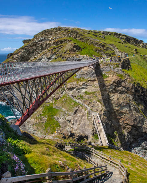istock Footbridge at Tintagel Castle in Cornwall, UK 1332308530
