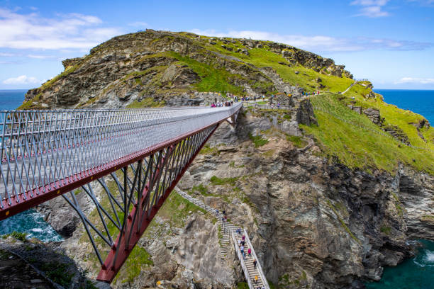 istock Footbridge at Tintagel Castle in Cornwall, UK 1332308622