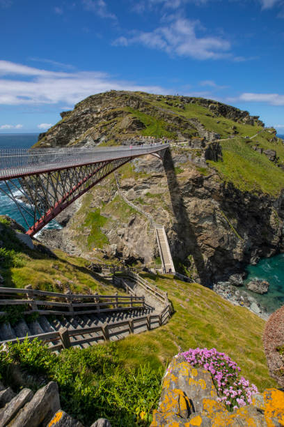 istock Footbridge at Tintagel Castle in Cornwall, UK 1332308643