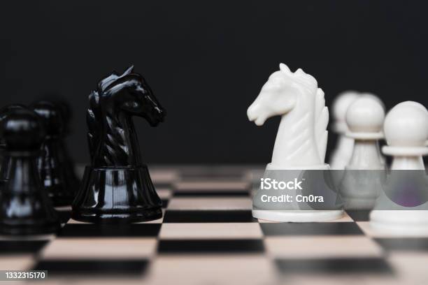 Competition Knight Kingdom Chess Stock Photo - Download Image Now - Chess, Confrontation, Conflict