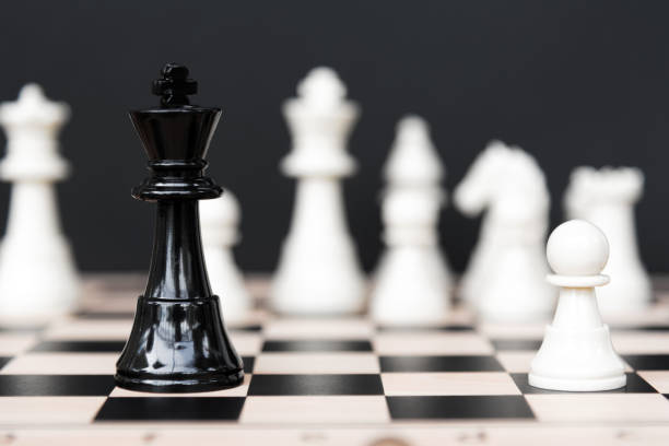 istock Black King Chess and White Pawn Chess 1332315444