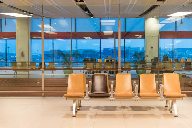 istock Empty passenger seat in Departure lounge 1332319518