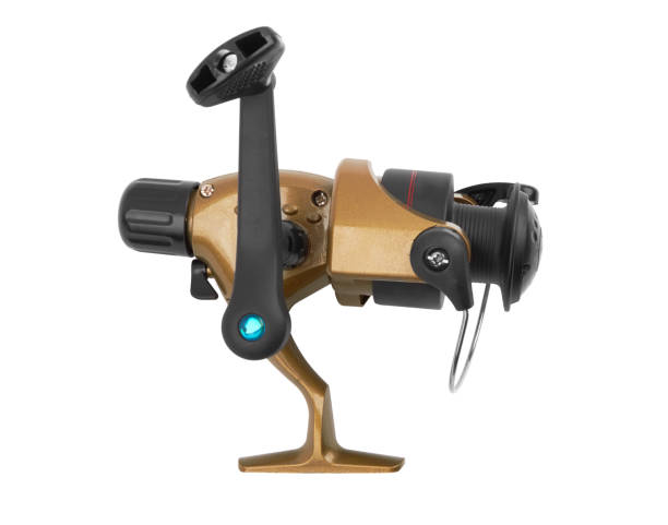 istock Fishing reel isolated 1332323069