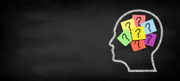 istock Human brain and question mark concept with copy space on chalkboard 1332324454