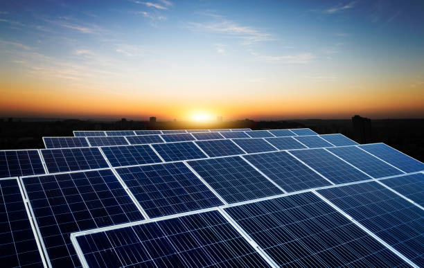 istock Solar energy power plant over a beautiful cloudy sky 1332326158