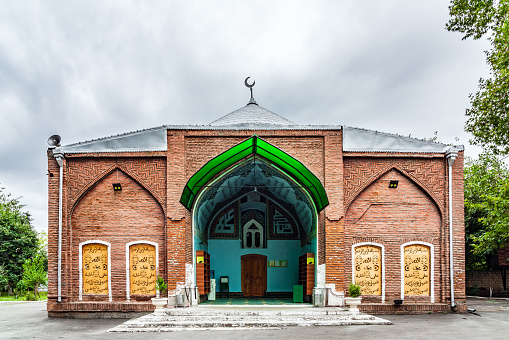 Ganja city Azerbaijan, 28 July 2021. Gazakhlar old mosque in Ganja city built in 1801
