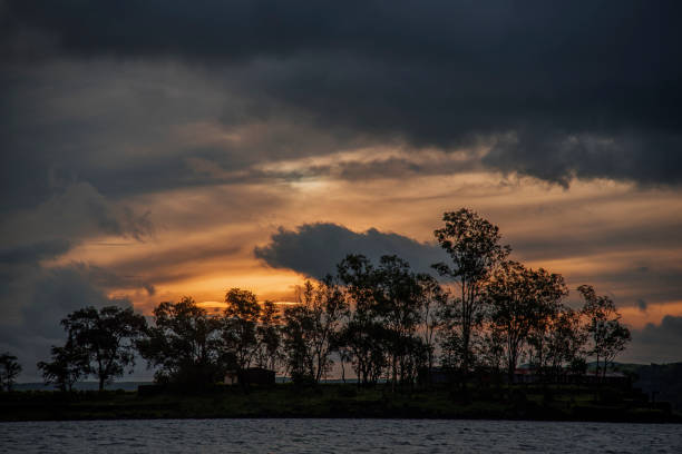 Beautiful sunrise at Bhandardara, Maharashtra, India