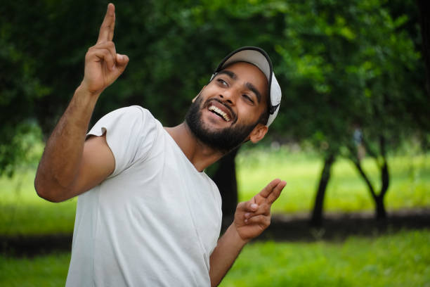 istock man enjoying and thinking using a gun in his imagination 1332333199