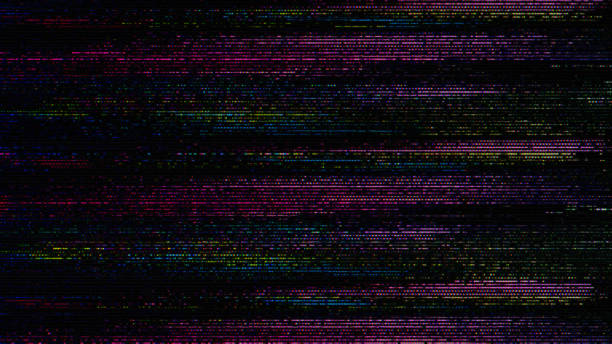 istock Glitch noise static television VFX pack. Visual video effects stripes background,tv screen noise glitch effect.Video background, transition effect for video editing 1332334192