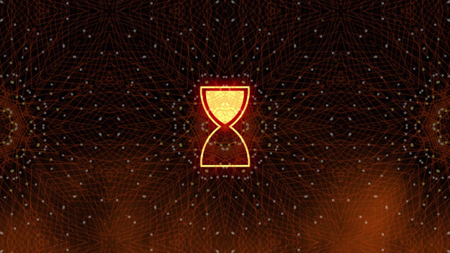 Animation of egg timer icon on red background