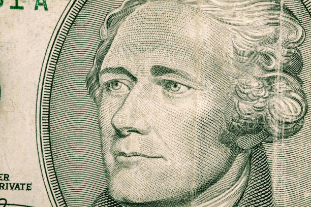 President Hamilton face on the ten dollar bill.