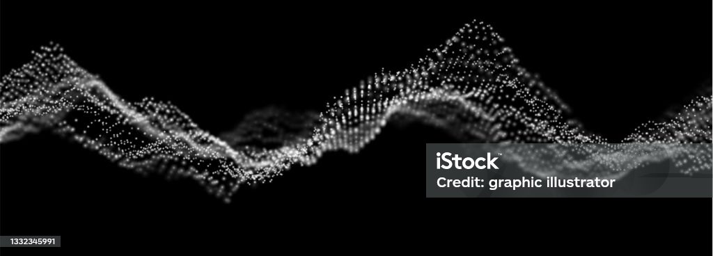 Wave Visualisation Particles Dynamic White Particle Wave Abstract Sound Visualization Flow Digital ...