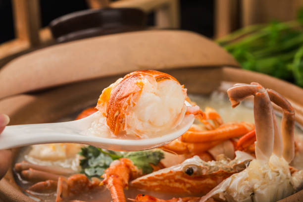 istock Lobster Seafood congee in a casserole 1332347334