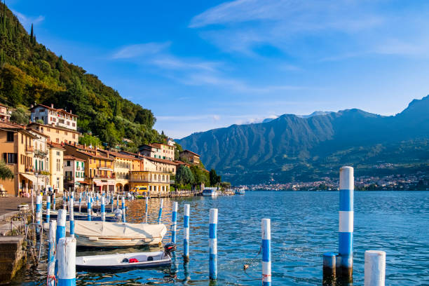 Peschiera Maraglio on Monte Isola, Lake Iseo, Italy stock photo