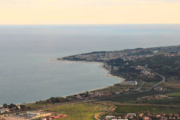 View of Soverato (Calabria, Italy) from Gasperina