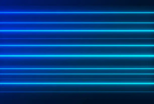 Vector illustration of Blue Neon Glow Lines Background