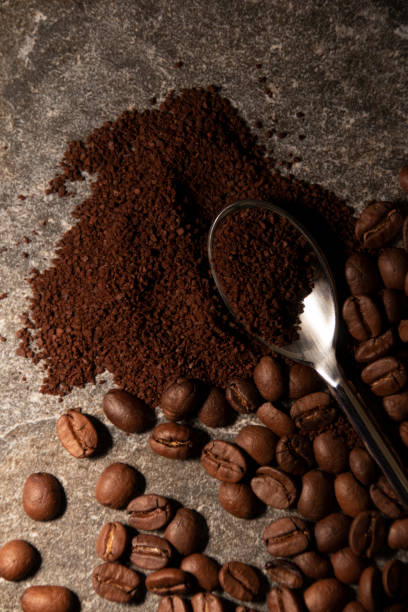 istock Coffee beans and a cup of coffee 1332361746