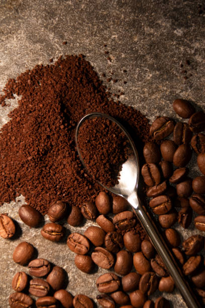 istock Coffee beans and a cup of coffee 1332361824
