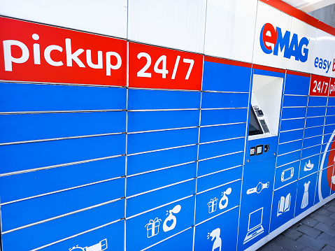 EMAG easybox pickup point in Bucharest, Romania, 2021