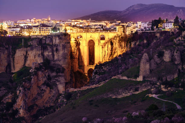 istock Ronda town with old bridge, Andalusia, Spain. 1332367836
