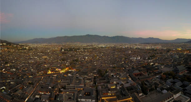 Aerial view  the Lijiang