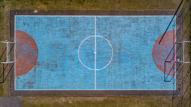 istock Multi-sport court with a central circle 1332373769