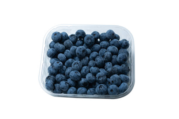 istock Group of fresh blueberry isolated on a white background. 1332378737