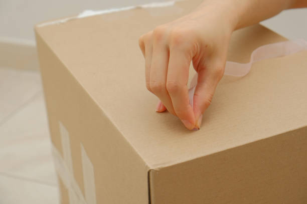 istock Make a toy out of a cardboard box 1332378843