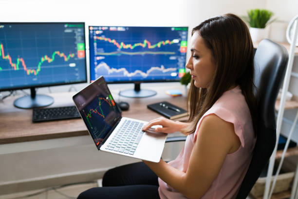 istock Freelancer checking the stock market 1332379845