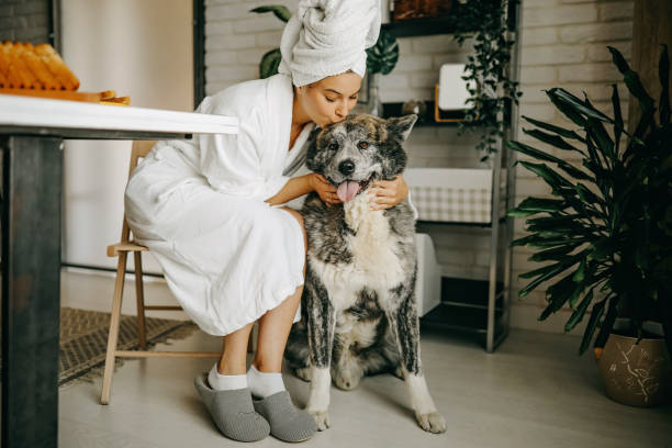 istock Woman and dog 1332382008