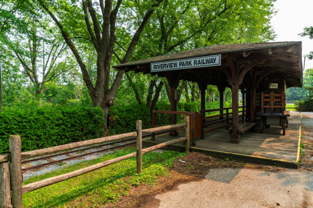 istock Otonabee River view park railway, Peterborough, Canada 1332385208