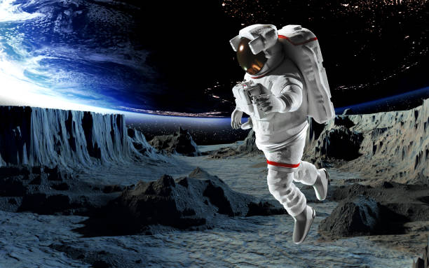 istock Astronaut or Cosmonaut on A Planet's Surface for Space Exploration with a Star Field at Background 1332387419