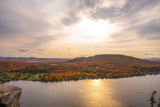 istock Lake and forest during autumn. 1332390885