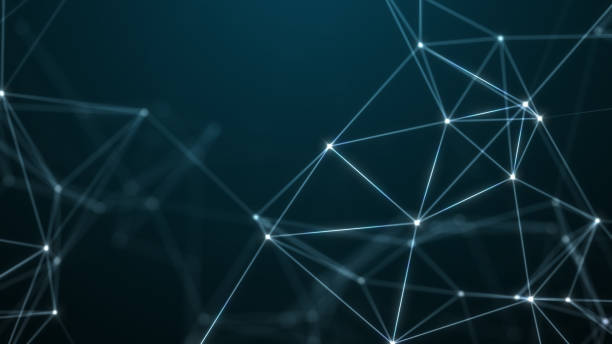 istock Abstract technology background from lines and dots. Plexus space geometrical backdrop 1332397943