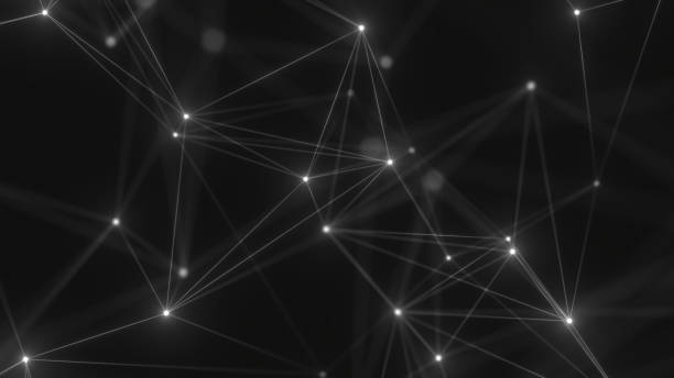 istock Abstract technology background from lines and dots. Plexus space geometrical backdrop 1332397948