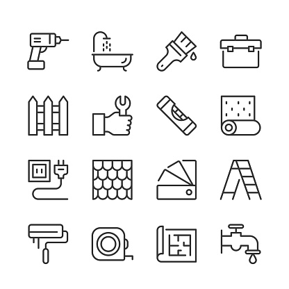 Vector line icon set appropriate for web and print applications. Designed in 48 x 48 pixel square with 2px editable stroke. Pixel perfect.