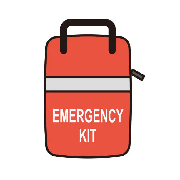 Vector illustration of Vector illustration of emergency kit