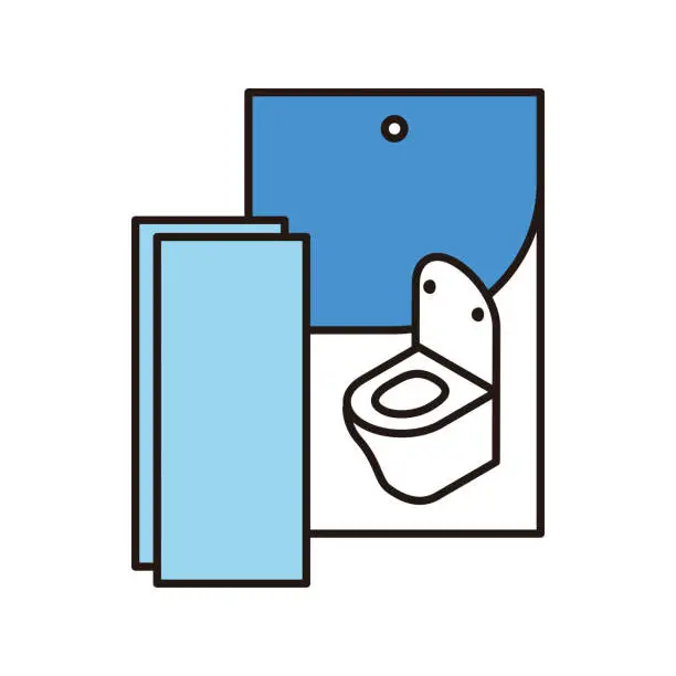 Vector illustration of Vector illustration of portable toilet