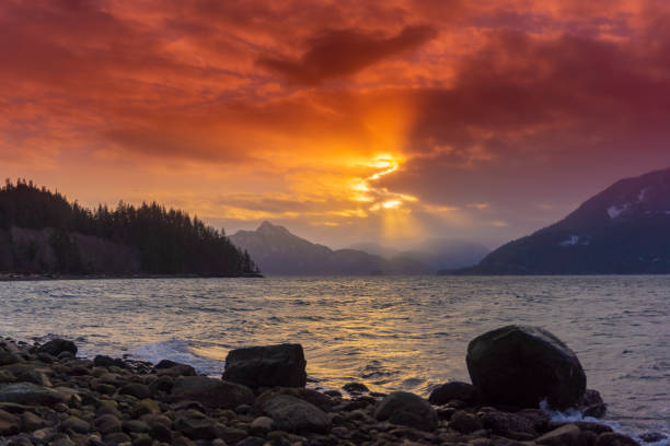 istock Sunset over Harbour, Squamish, near Whistler Canada 1332417017