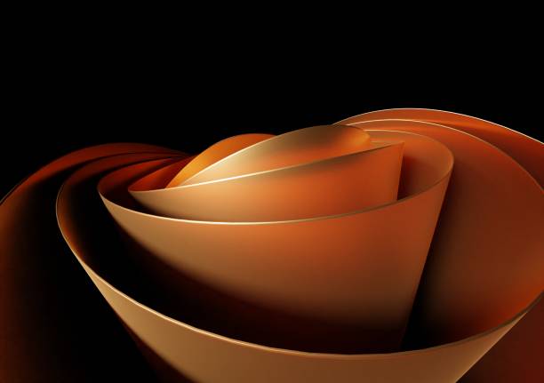 istock Abstract gold metal sheet in dark scene 1332423209