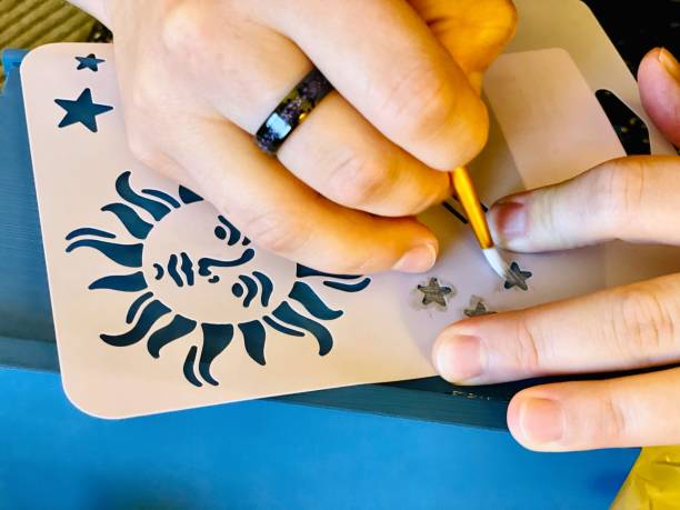Arts and crafts project - stock photo
