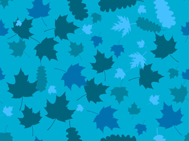 ilustrações, clipart, desenhos animados e ícones de o outono deixa um padrão perfeito. folhas caindo, queda de folhas. carvalho e bordo. fundo de outono para impressão, papel de embrulho e publicidade. ilustração vetorial - oak leaf leaf maple leaf autumn
