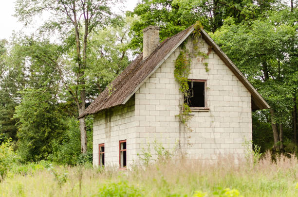istock Abandoned, unfinished house in Latvia 1332433400